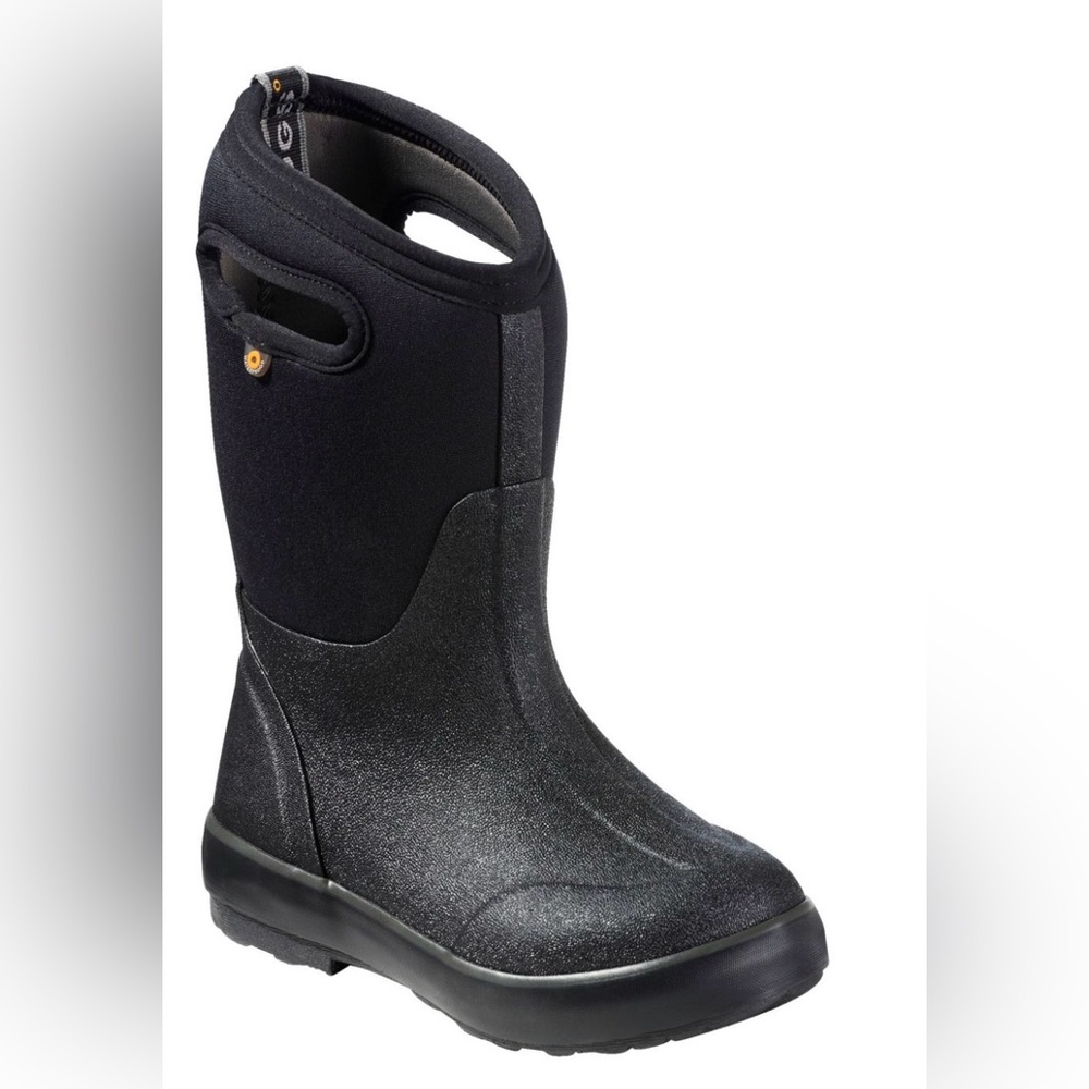 Boggs Kids Classic Black Waterproof Quilted Neoprene Rain Boot Size 3 NEW